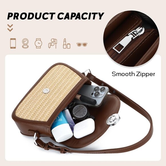 Versatile Straw Beach Bag for Women - Spacious & Durable for Summer Essentials - Picture 3 of 6